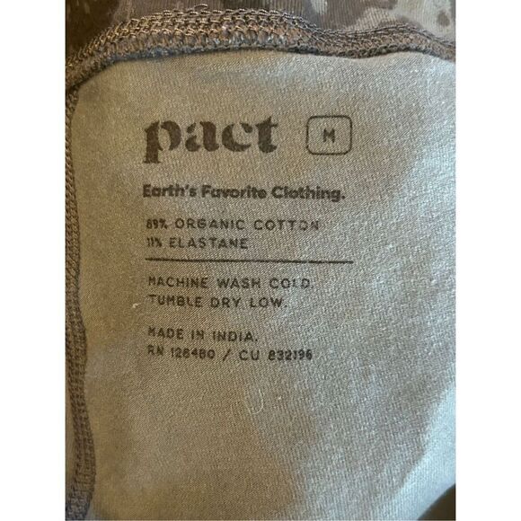 Pact Women’s Organic Cotton Leggings size M Black Gray Camo sustainable - Picture 6 of 6